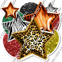 Animal Print Balloon & Star Bundle