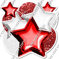 Red & White Balloon & Star Bundle