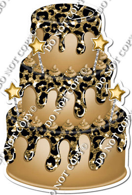 Gold Cake , Gold Dollops, Gold Leopard Drip