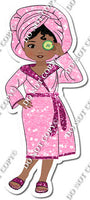 Spa - Dark Skin Tone Girl in Pink Robe w/ Variants
