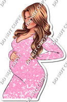 Baby Pink Sparkle - Light Skin Tone Pregnant Woman w/ Variants