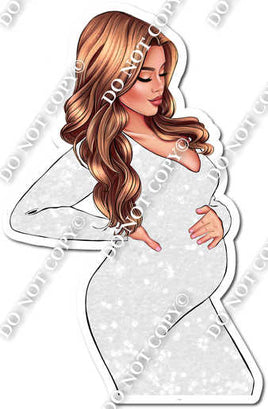 White Sparkle - Light Skin Tone Pregnant Woman w/ Variants