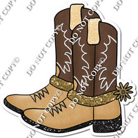 Cowboy Boots with Gold Sparkle w/ Variants