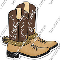 Cowboy Boots with Gold Sparkle w/ Variants