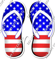 American Flag Sandals w/ Variants