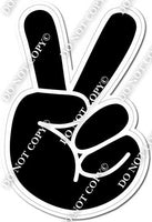 Black Peace Sign Silhouette w/ Variants