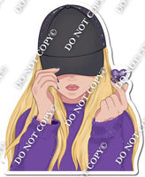 Purple - Teenage Girl Wearing Hat w/ Variants