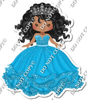 Girl in Dress Wearing Crown - Caribbean Dress w/ Variants