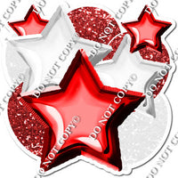 Red & White Balloon & Star Bundle