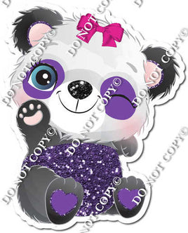 Sitting Panda Bear in Purple Diaper w/ Variants