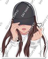 White - Teenage Girl Wearing Hat w/ Variants