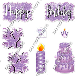 8 pc Quick Sets #1 - Sparkle Lavender - Flair-hbd0608