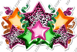 Foil Star Panel - Pink Leopard Star Panel