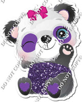 Sitting Panda Bear in Purple Diaper w/ Variants