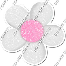 5 Petals Baby White & Baby Pink Center Daisy w/ Variants
