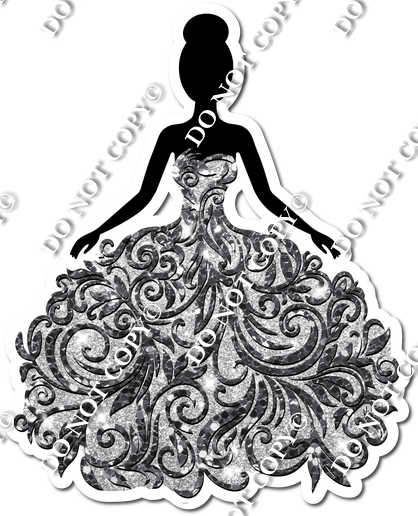 Silhouette Girl in Sparkle Dress w/ Multiple Colors| Sign Swag USA Silhouette Girl in Sparkle Dress w/ Multiple Colors| Sign Swag USA