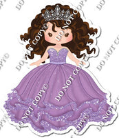 Girl in Dress Wearing Crown - Lavender Dress w/ Variants