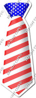 American Flag Tie - Red & White w/ Variants