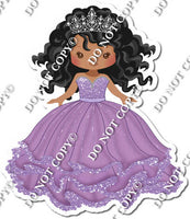 Girl in Dress Wearing Crown - Lavender Dress w/ Variants