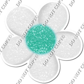 5 Petals White & Mint Center Daisy w/ Variants