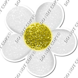 5 Petals White & Yellow Center Daisy w/ Variants
