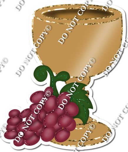 Gold Chalice with Grapes w/ Variants| Sign Swag USA