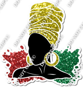 Juneteenth - Silhouette Women with Yellow Head Wrap w/ Variants