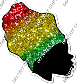 Woman with Rasta Color Head Dress