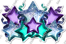 Foil Star Panel - Teal & Purple Star Panel