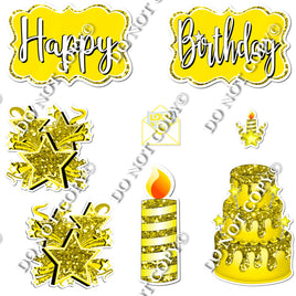 8 pc Quick Sets #1 - Flat Yellow - Flair-hbd0580