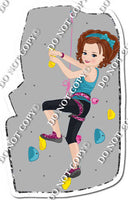 Girl Climbing Rockwall w/ Variants