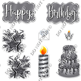 8 pc Quick Sets #1 - Flat Silver - Flair-hbd0582