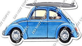 Blue Bug Car with Surfboard w/ Variants