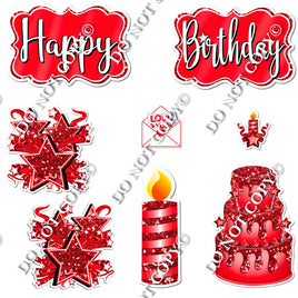 8 pc Quick Sets #1 - Flat Red - Flair-hbd0583