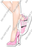 Baby Pink - Women's Legs with High Heel & Tennis Shoe w/ Variants