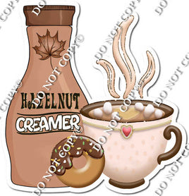 Hazelnut Coffee Creamer with Coffee Cup