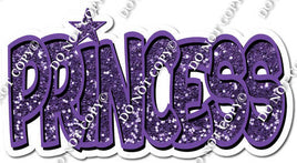 Purple Sparkle BB Font Princess Statement w/ Variant