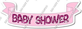 Baby Pink & Hot Pink - Welcome Baby Banner w/ Variants