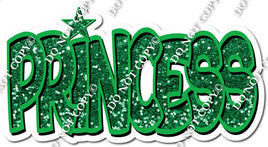 Green Sparkle BB Font Princess Statement w/ Variant