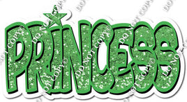 Lime Green BB Font Sparkle BB Font Princess Statement w/ Variant