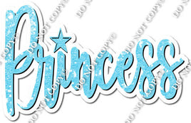 Baby Blue Sparkle Cursive Princess Statement w/ Variant