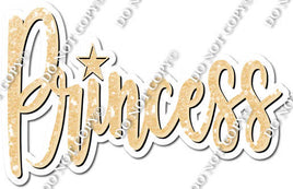 Champagne Sparkle Cursive Princess Statement w/ Variant