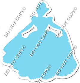 Princess Flat Blue Silhouette