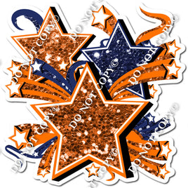 Star Bundle - Orange & Navy Blue