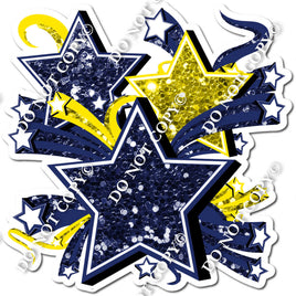 Star Bundle - Navy Blue & Yellow