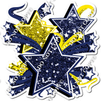 Star Bundle - Navy Blue & Yellow