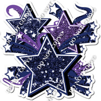 Star Bundle - Navy Blue & Purple