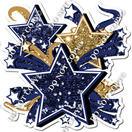 Star Bundle - Navy Blue & Gold
