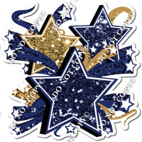 Star Bundle - Navy Blue & Gold