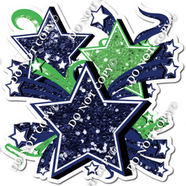 Star Bundle - Navy Blue & Lime